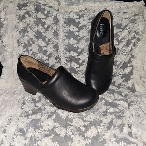 b.o.c. Black Leather Mules for Women